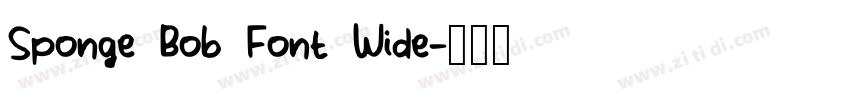 Sponge Bob Font Wide字体转换